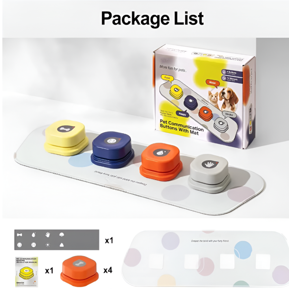 TalkiPaws Smart Button Set – Teach Your Pet to Speak with a Paw