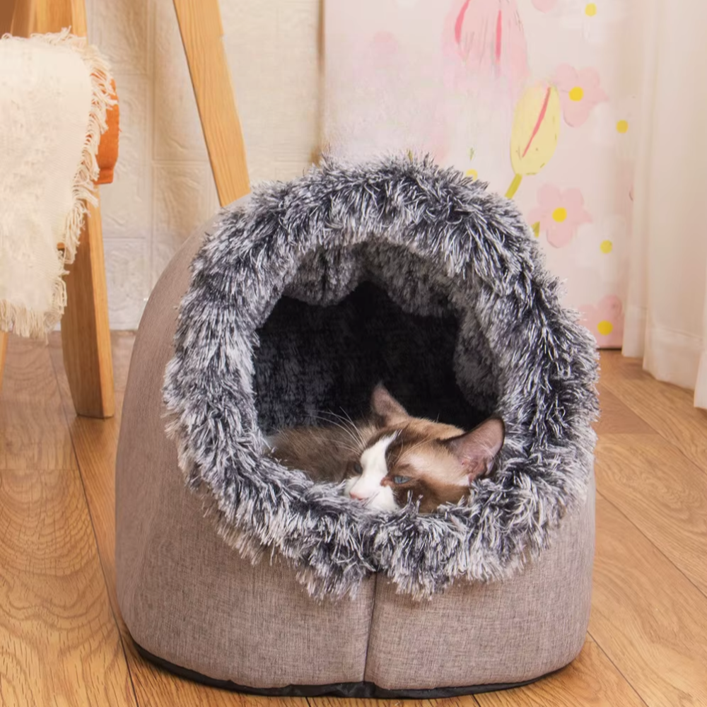 WarmNest Cozy Cave – Self-Warming Tent Bed for Cats & Small Dogs